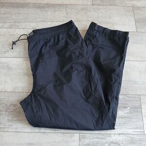 L.L.Bean Mens Extra Large XL Black Nylon Shell Rain Pants Ankle Zip